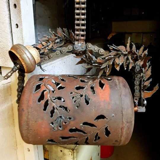 Lampy Led zewnętrzne wisząca dekoracyjna Led z metalowego złomu